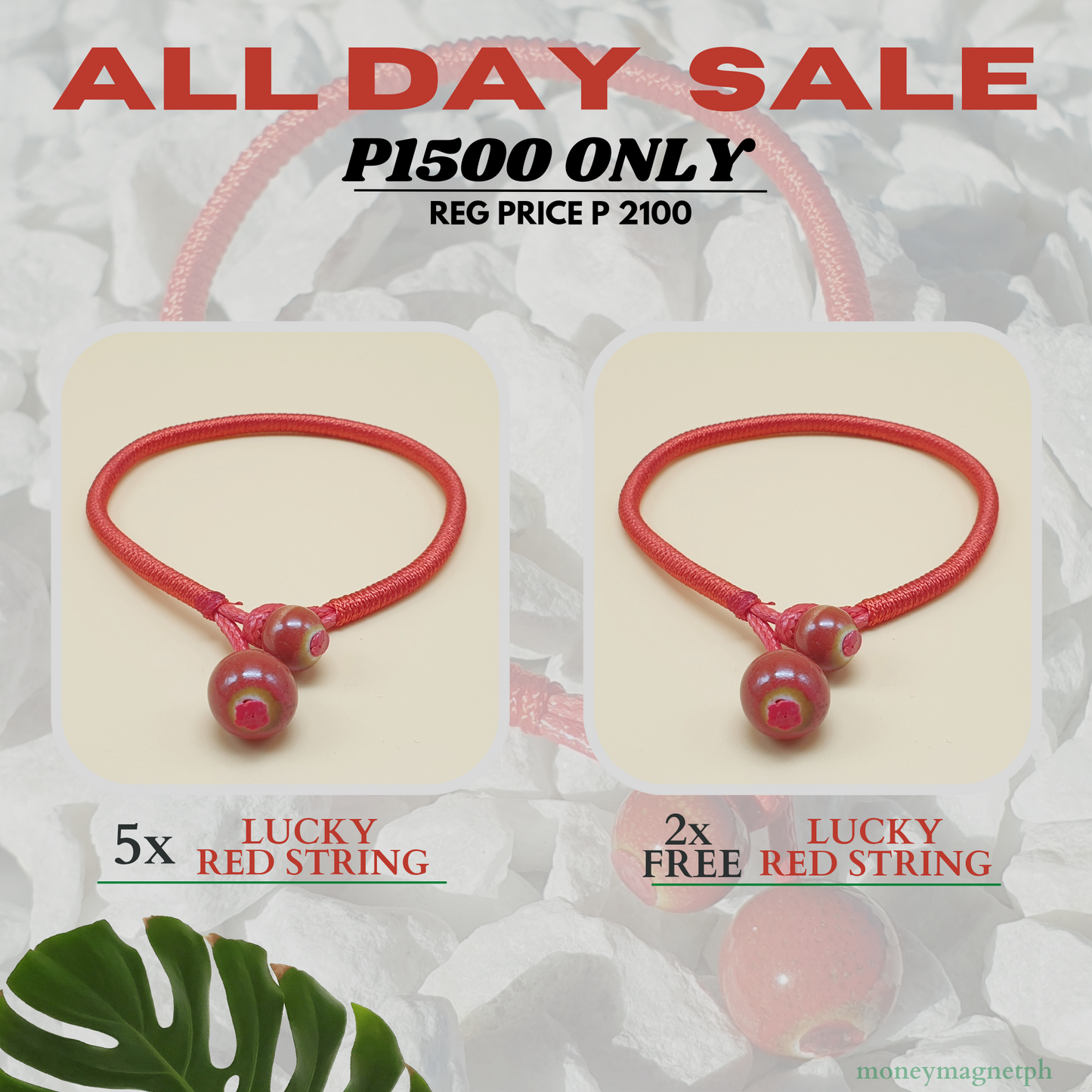 BUY 5 LUCKY RED STRING + 2 FREE !!!!
