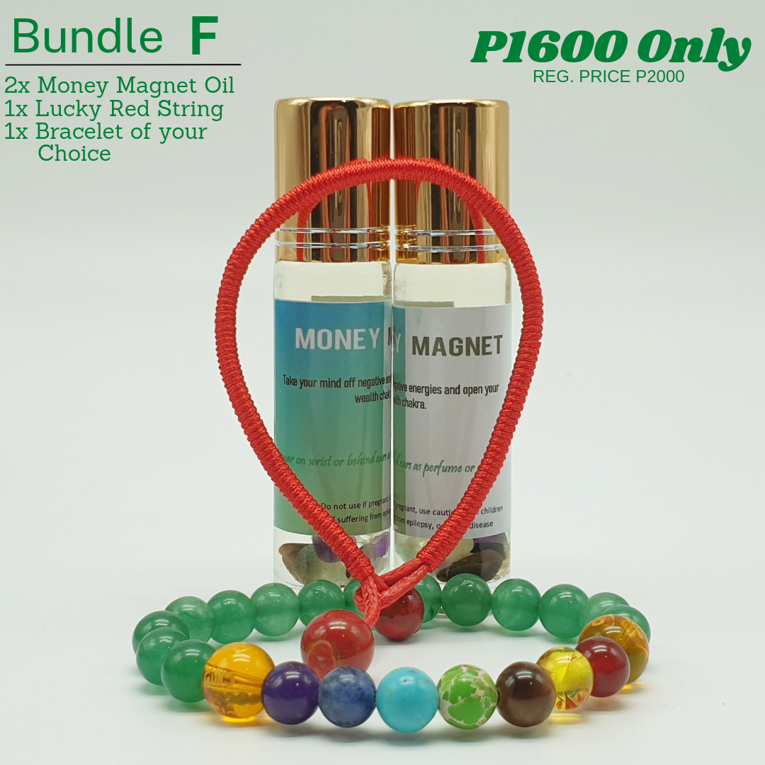 Bundle - F (Bracelet of your Choice + Money Magnet Oil + Lucky Red String)