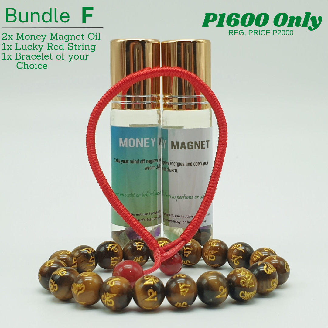 Bundle - F (Bracelet of your Choice + Money Magnet Oil + Lucky Red String)