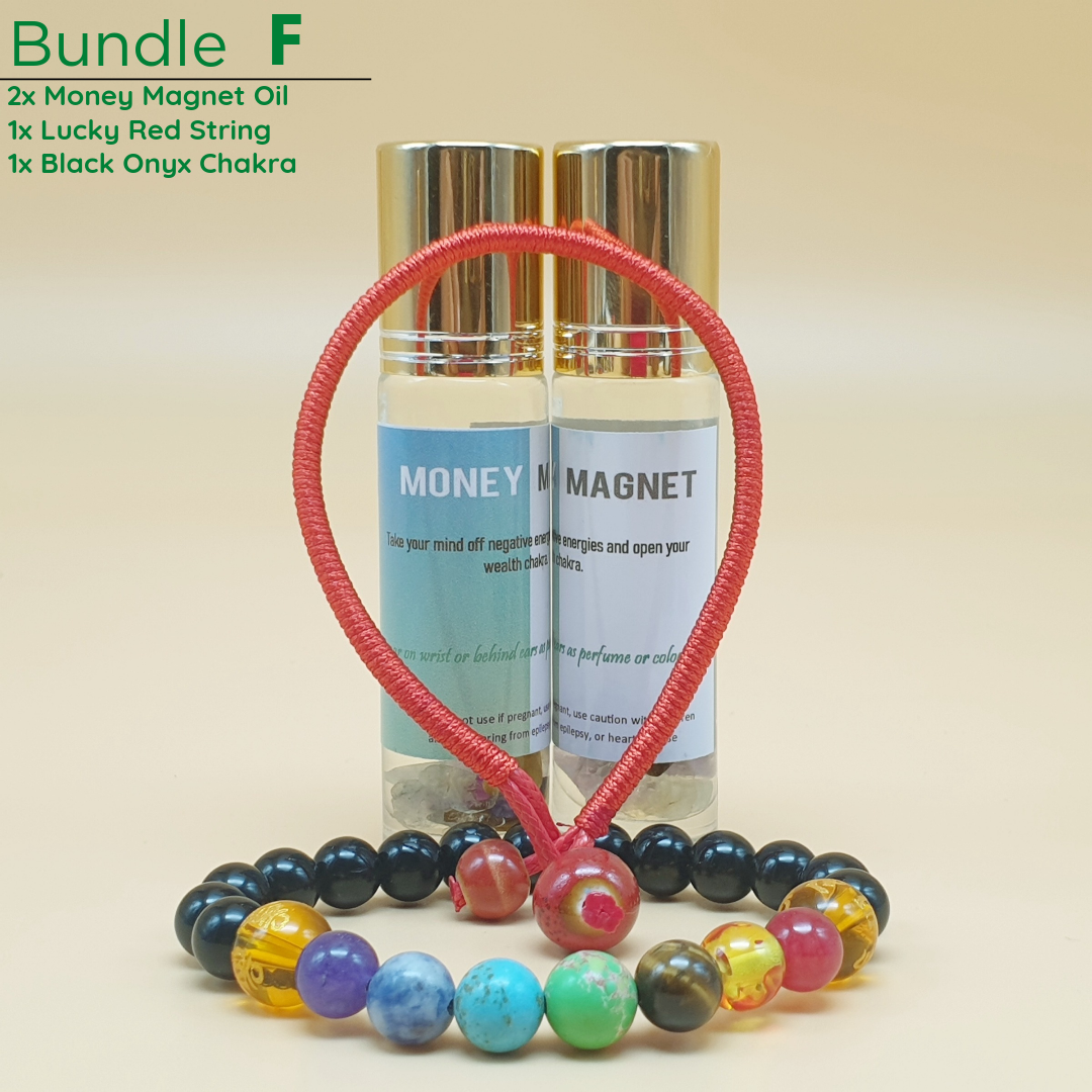 Bundle - F (Bracelet of your Choice + Money Magnet Oil + Lucky Red String)