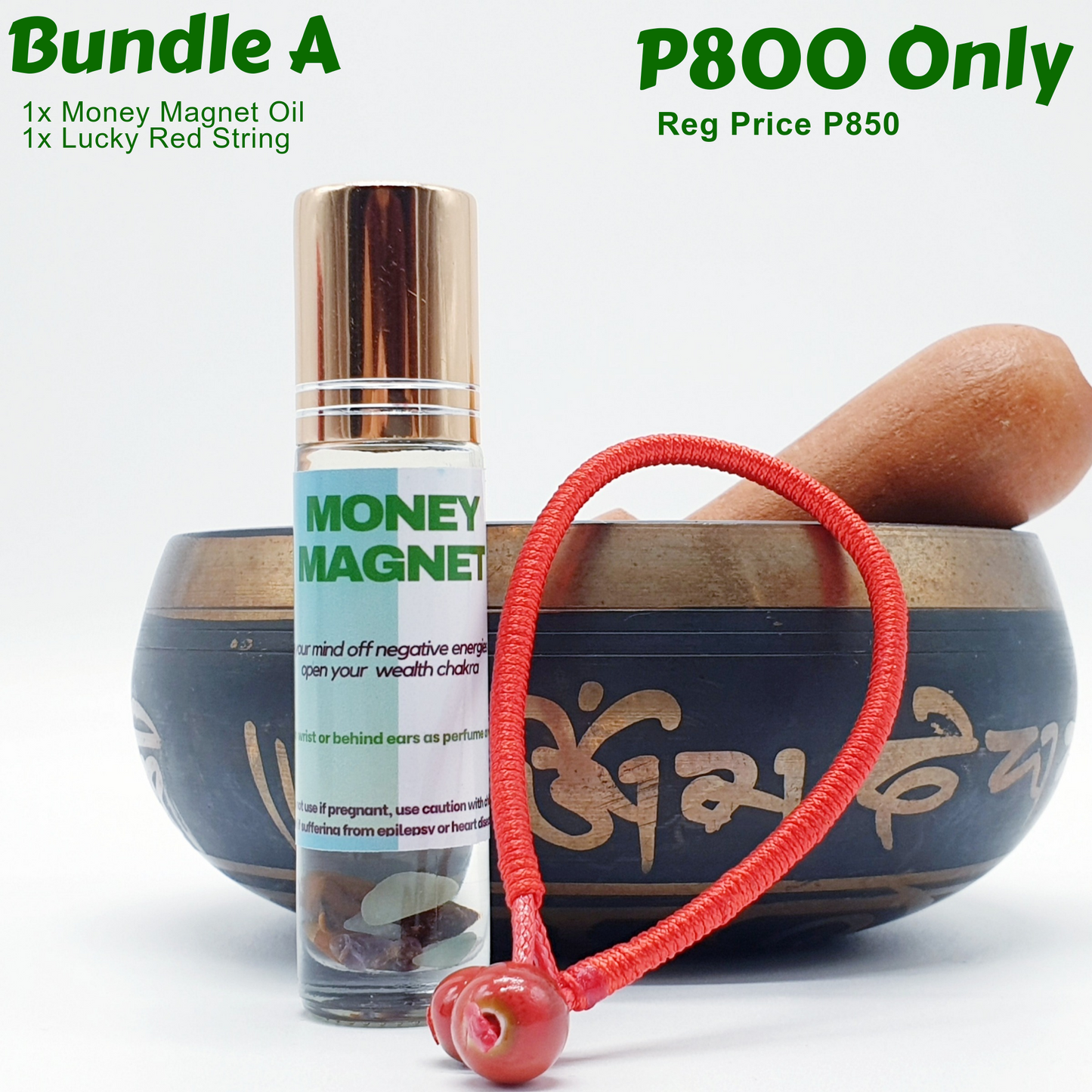 Bundle - A (Money Magnet Oil + Lucky Red String)