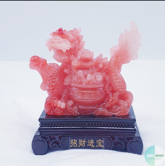 2024 Authentic Red Dragon Figurine for Good Fortune Prosperity Success Wisdom Courage Passion