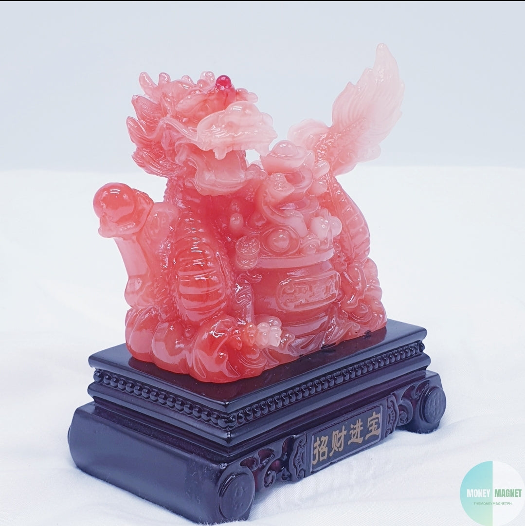 2024 Authentic Red Dragon Figurine for Good Fortune Prosperity Success Wisdom Courage Passion