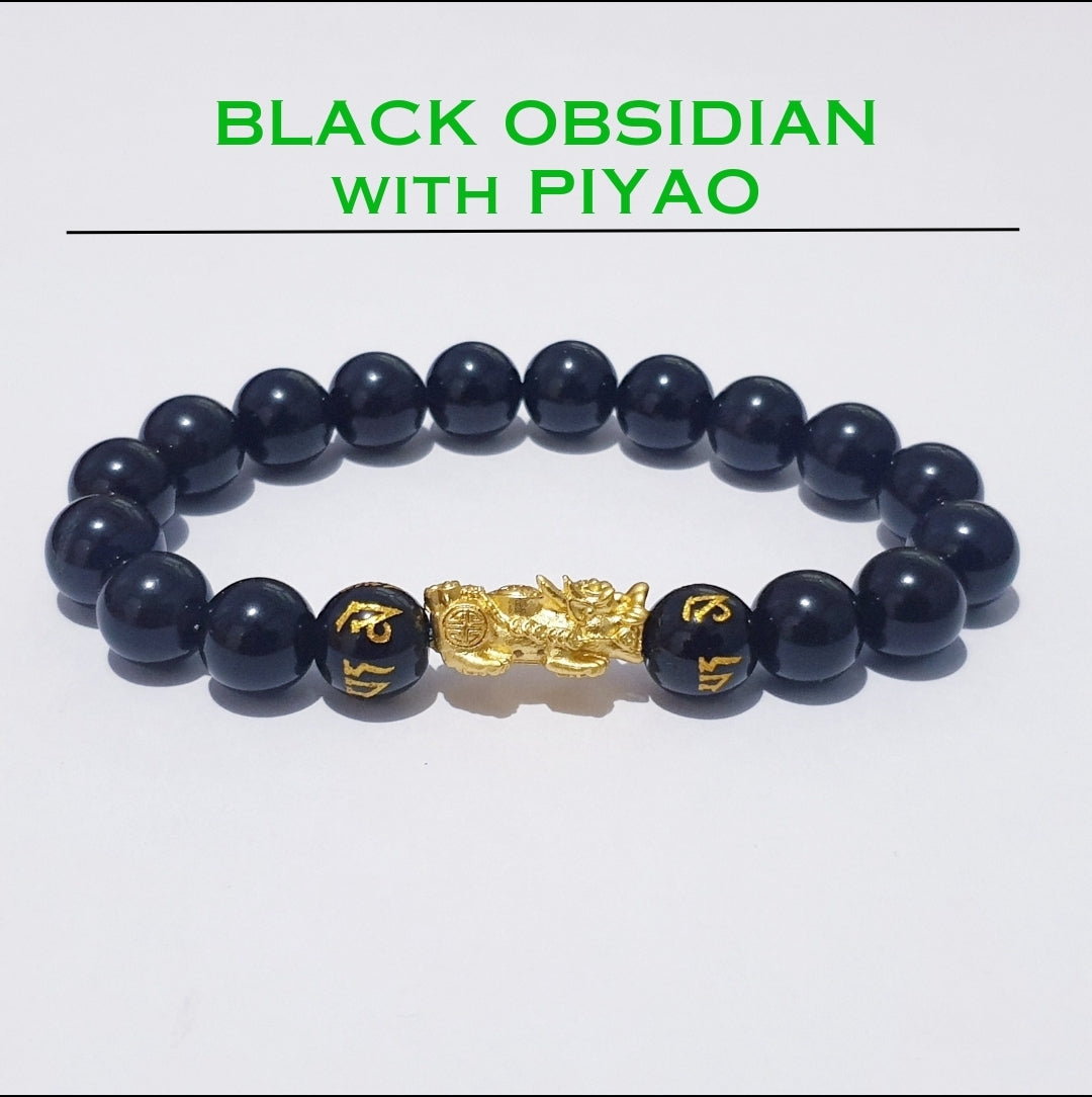 Black Obsidian with Piyao Bracelet