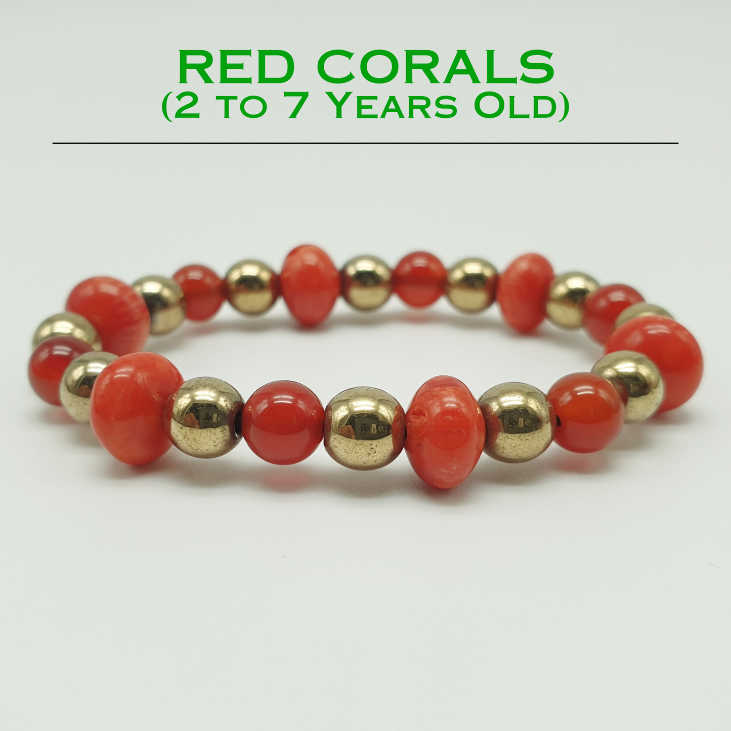 Red Corals Bracelet (2-7 year Old)