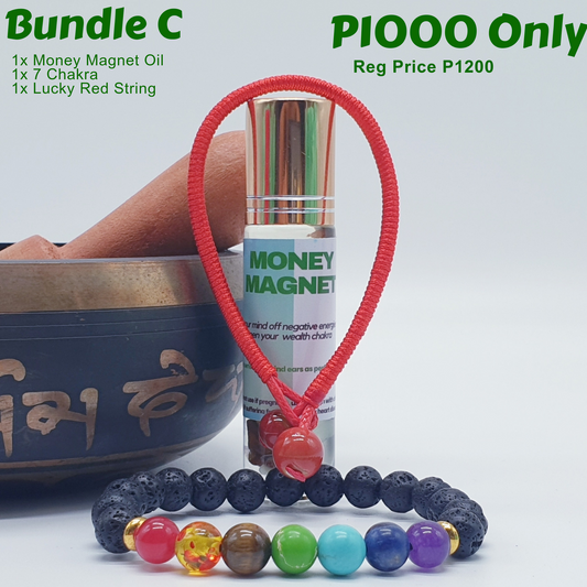 Bundle - C (7 Chakra + Money Magnet Oil + Lucky Red String)