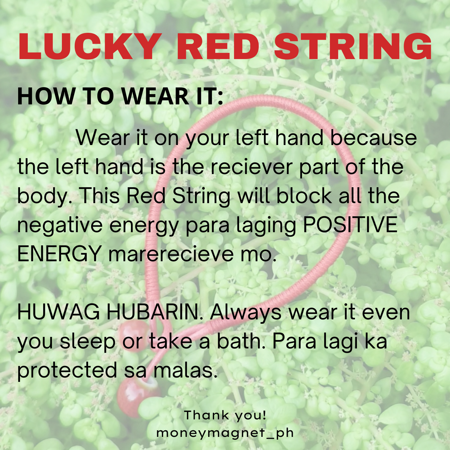 Authentic Tibetan Lucky Red String