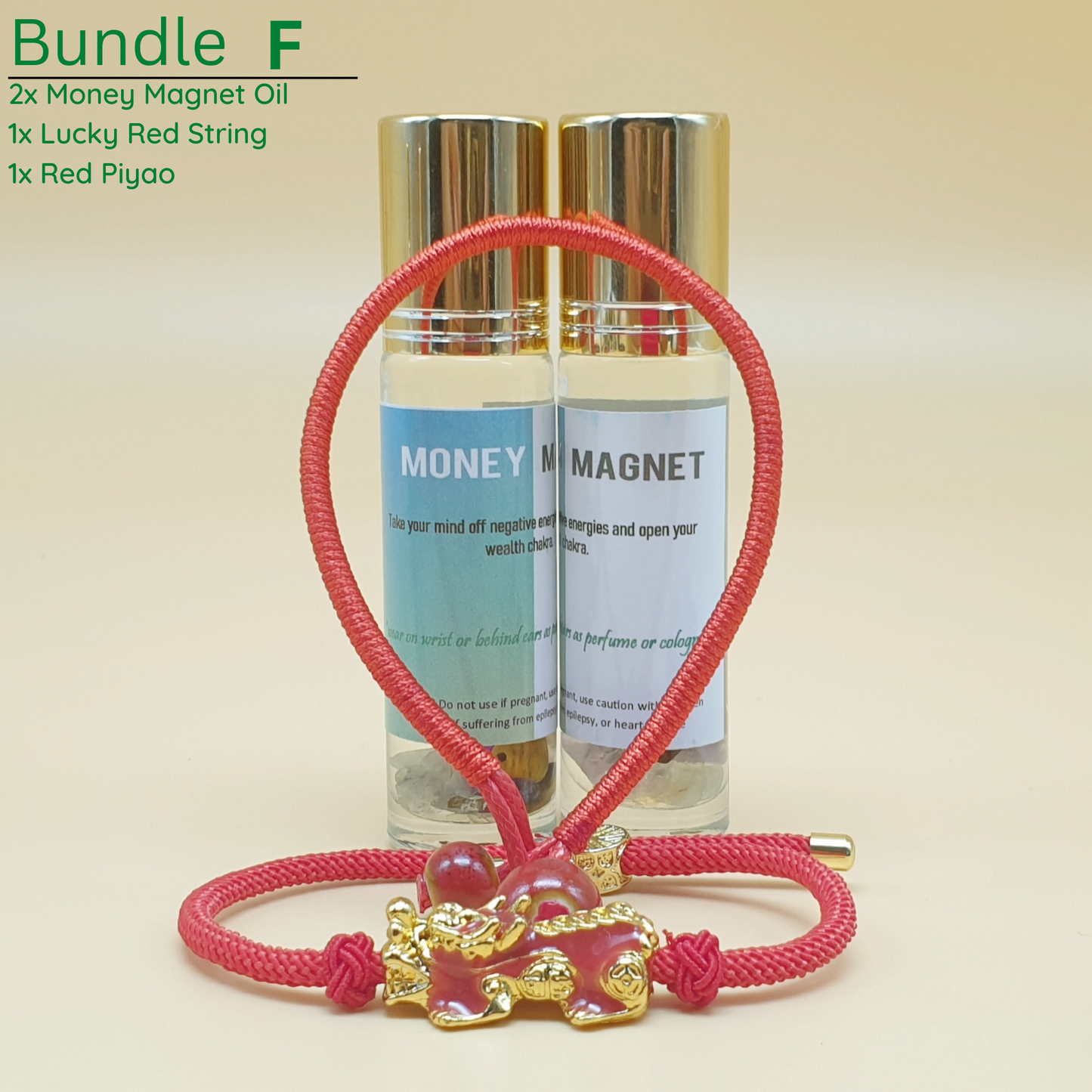 Bundle - F (Bracelet of your Choice + Money Magnet Oil + Lucky Red String)