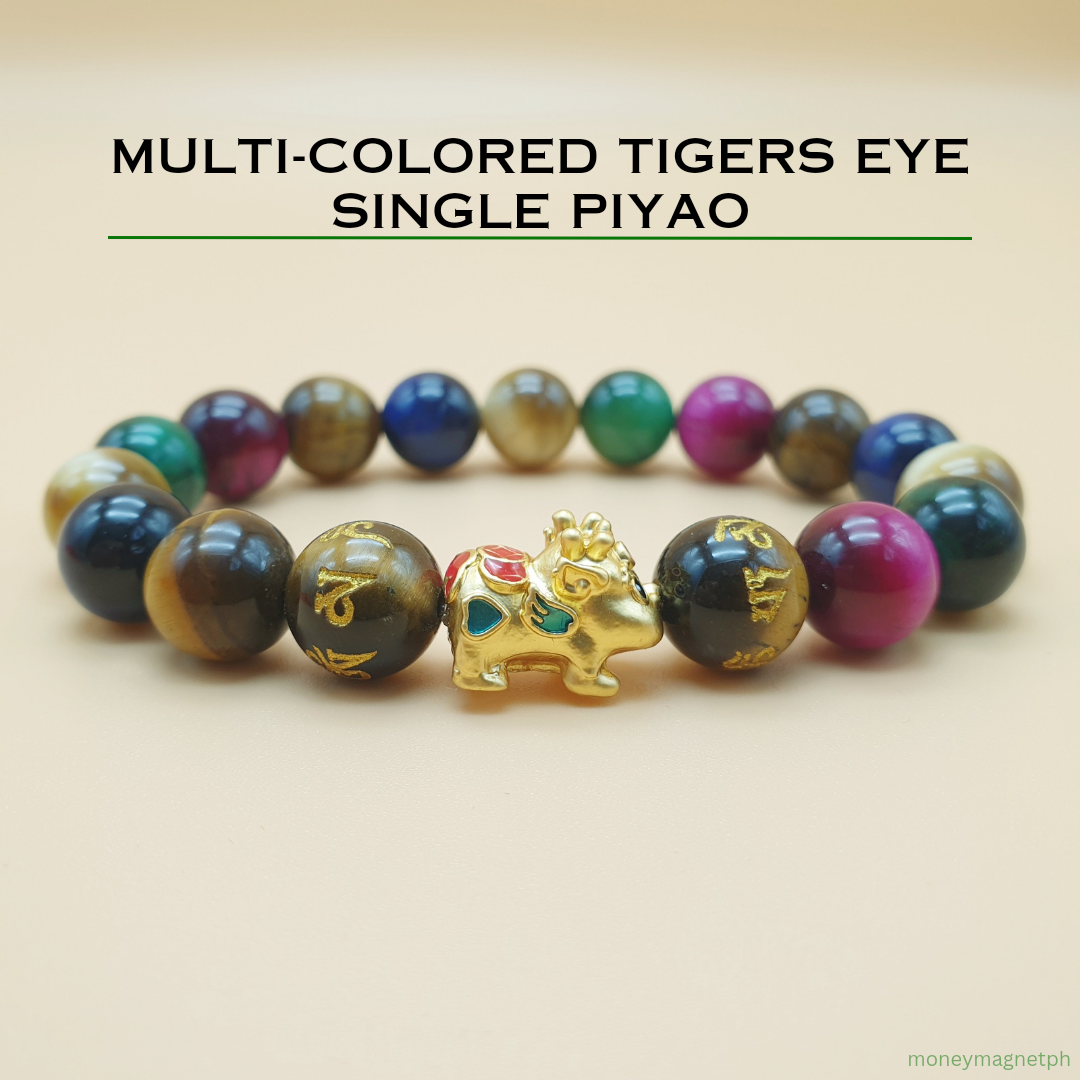 Authentic Multi Colored Tigers Eye Single Piyao