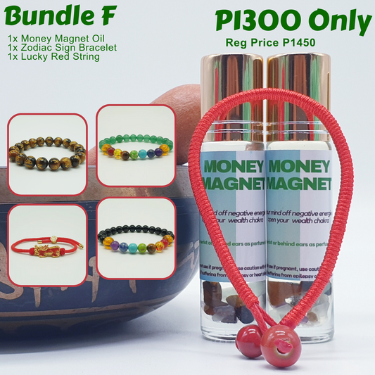 Bundle - F (Bracelet of your Choice + Money Magnet Oil + Lucky Red String)