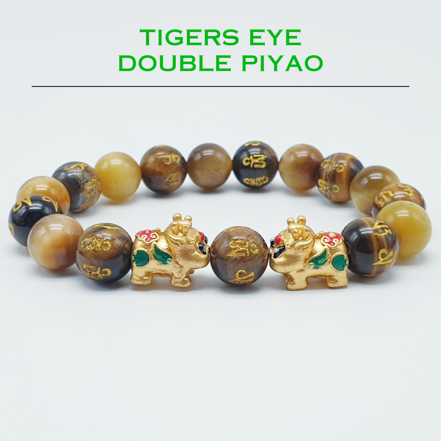 Authentic Tigers Eye Double Piyao