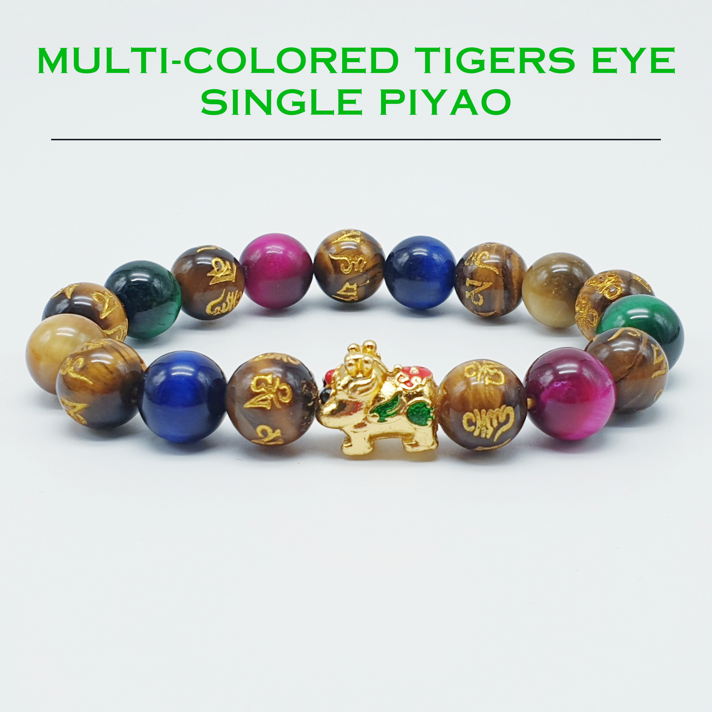 CNY 1 - Muti Colored Tigers Eye Single Piyao Set